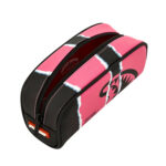 קלמר ספרייגראונד SPRAYGROUND ורוד דמוי עור פוליויניל דגם Shark central duality tear קרעים מלתעות כריש רוכסן