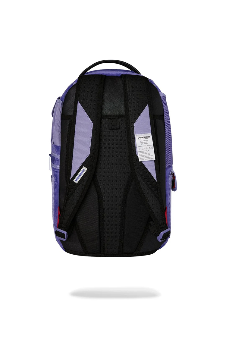 תיק גב ספרייגראונד SPRAYGROUND שחור סגול פוליויניל דמוי עור דו צדדי דגם New reversible backpack v2 מלתעות כריש
