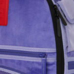 תיק גב ספרייגראונד SPRAYGROUND שחור סגול פוליויניל דמוי עור דו צדדי דגם New reversible backpack v2 מלתעות כריש
