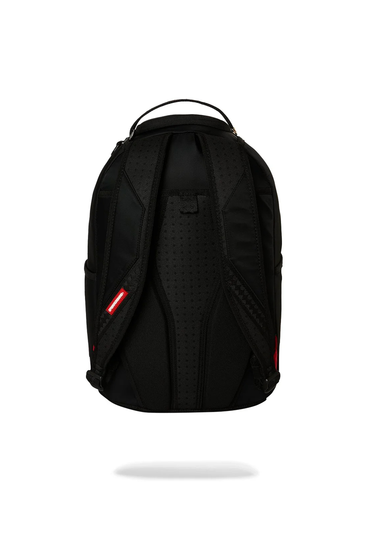 תיק גב ספרייגראונד SPRAYGROUND גברים נשים שחור/לבן ניילון רקמת כריש דגם Shark central tonal תא למחשב