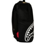 תיק גב ספרייגראונד SPRAYGROUND גברים נשים שחור/לבן ניילון רקמת כריש דגם Shark central tonal תא למחשב