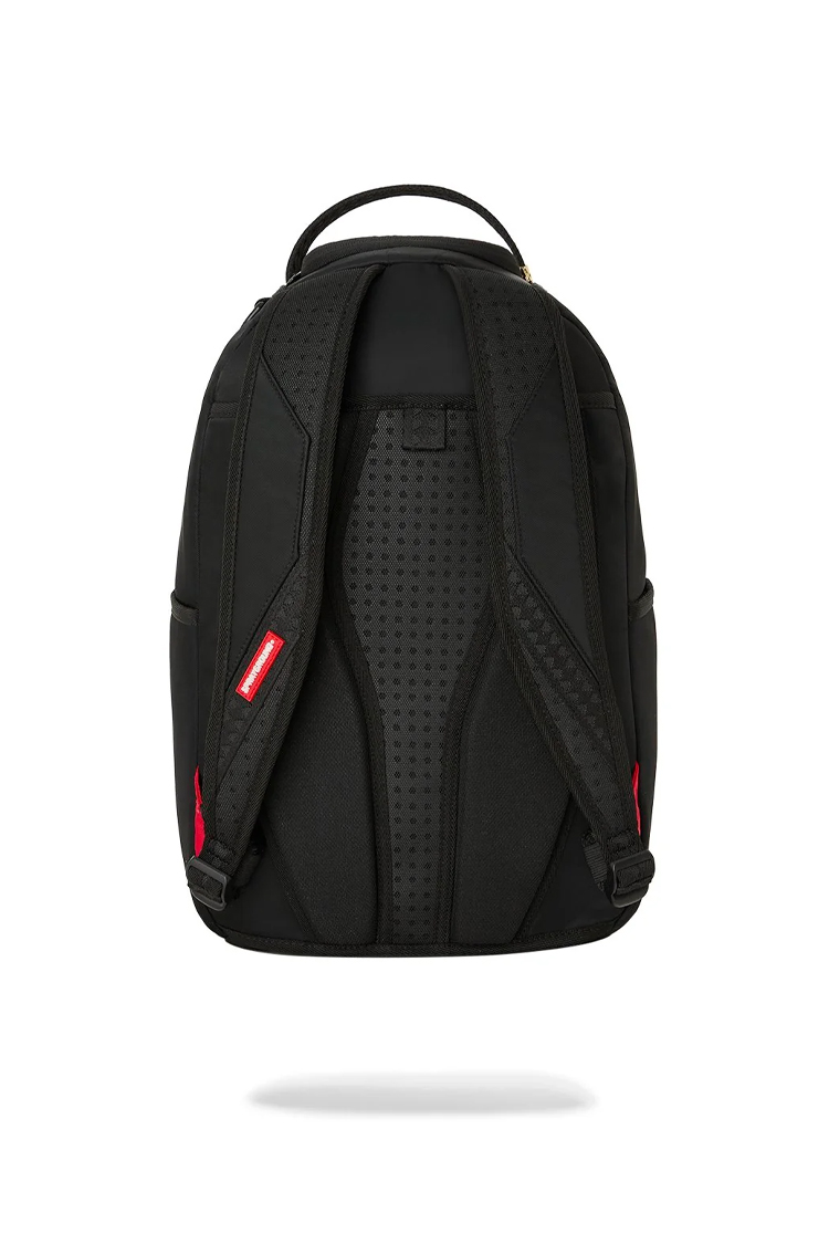 תיק גב ספרייגראונד SPRAYGROUND גברים נשים שחור ניילון רקמת כריש דגם Shark central tonal תא למחשב