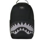 תיק גב ספרייגראונד SPRAYGROUND גברים נשים שחור ניילון רקמת כריש דגם Shark central tonal תא למחשב