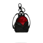 מחזיק מפתחות ספרייגראונד SPRAYGROUND שחור תיק גב פוליאסטר דגם Raised check משבצות תבליט מלתעות כריש אבזם מטאלי