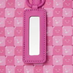 תיק נשיאה ספרייגראונד SPRAYGROUND ורוד פוליויניל דגם Pink New Check Faces סמיילי כריש