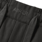 מכנס ג’וגר איינקר AINKER שחור כותנה דגם 1041 רצועת מותן ממותגת רקמת דבורה בשרוול
