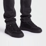 סניקרס איינקר AINKER שחור קנבס גזרת מיד דגם Star Line Canvas טקסטורה פרומה סוליית גומי