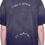 טי שירט איינקר AINKER כחול דהוי כותנה דגם Cotton wash 1108 כביסת וינטג’ רקמת לוגו חזה וגב