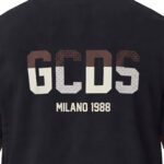 טי שירט GCDS שחור כותנה דגם Brick 1988 תבליט לוגו בחזה ובגב