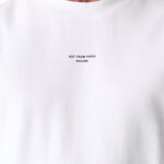 טי שירט דרול דה מונסייה Drôle de Monsieur לבן כותנה דגם Classic Slogan הדפס מינימליסטי בחזה