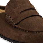 נעלי מוקסין בירקנשטוק BIRKENSTOCK נשים חום זמש Naples Wrapped מדרס שעם סוליית EVA
