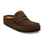 נעלי מוקסין בירקנשטוק BIRKENSTOCK נשים חום זמש Naples Wrapped מדרס שעם סוליית EVA