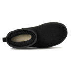 מגפון פלטפורמה אג UGG שחור זמש דגם Classic Ultra Mini Platform בטנת צמר סוליה 5 ס”מ