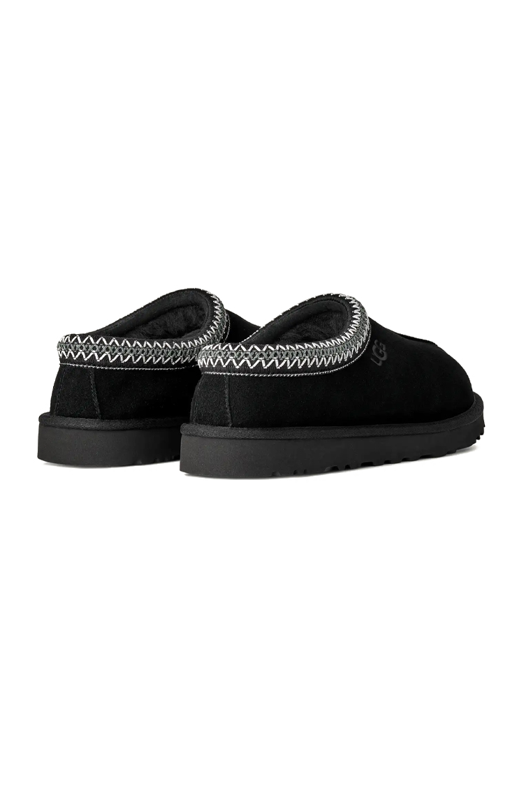 כפכפי זמש UGG שחור דגם Tasman II בטנת עור סוליית EVA תפרים בולטים