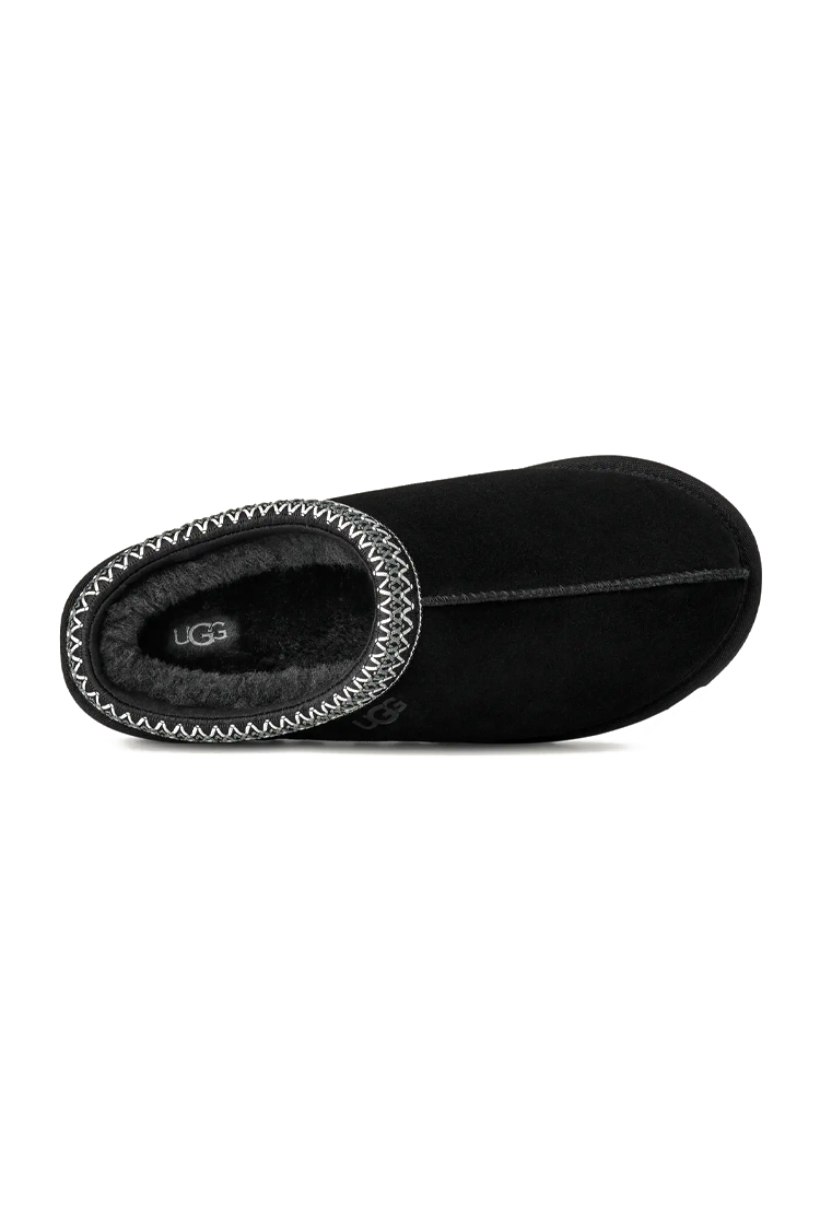 כפכפי זמש UGG שחור דגם Tasman II בטנת עור סוליית EVA תפרים בולטים