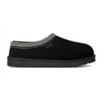 כפכפי זמש UGG שחור דגם Tasman II בטנת עור סוליית EVA תפרים בולטים