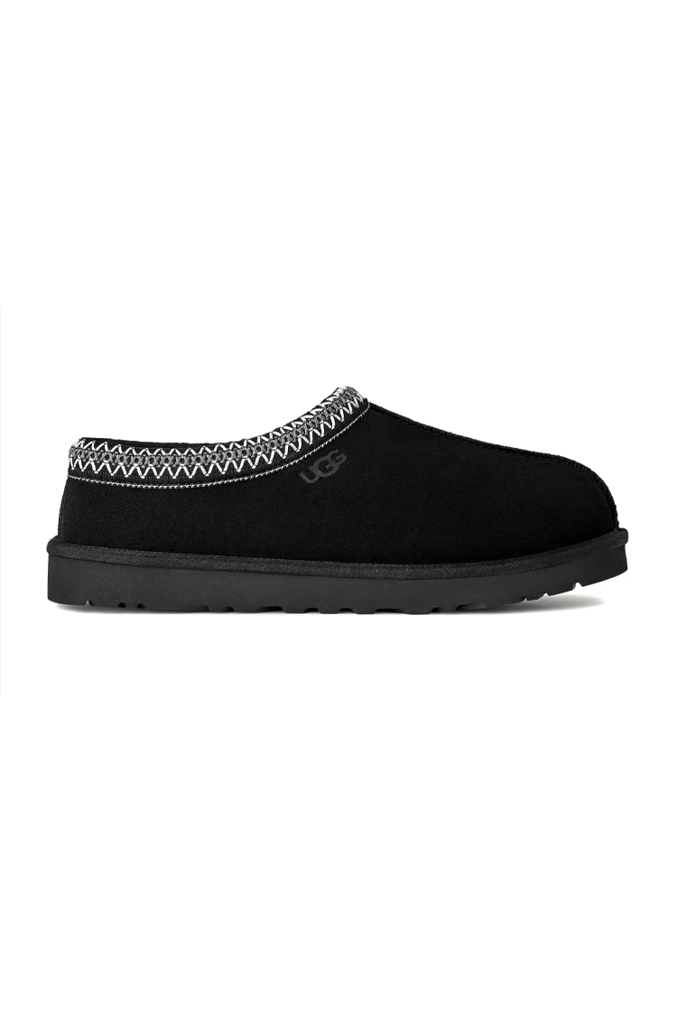 כפכפי זמש UGG שחור דגם Tasman II בטנת עור סוליית EVA תפרים בולטים