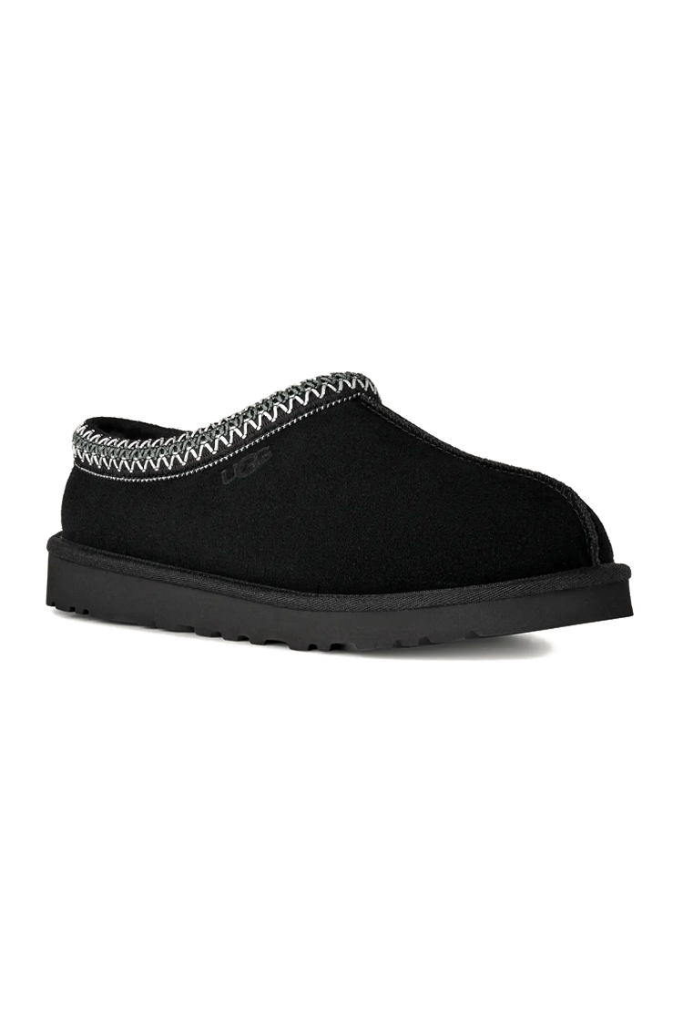 כפכפי זמש UGG שחור דגם Tasman II בטנת עור סוליית EVA תפרים בולטים