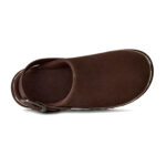 כפכפי עור UGG חום דגם Goldenstar Western Clog זמש פרווה מנומרת סוליית EVA רצועת לוגו