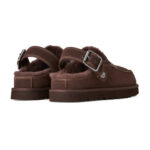כפכפי זמש UGG חום דגם Goldenstar Evelina בטנת צמר סינטטי סוליית EVA רצועת לוגו