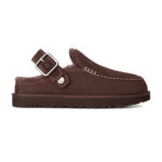 כפכפי זמש UGG חום דגם Goldenstar Evelina בטנת צמר סינטטי סוליית EVA רצועת לוגו