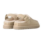 כפכפי זמש UGG קרם דגם Goldenstar Evelina בטנת צמר סינטטי סוליית EVA רצועת לוגו