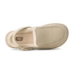כפכפי זמש UGG קרם דגם Goldenstar Evelina בטנת צמר סינטטי סוליית EVA רצועת לוגו