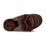 כפכפי זמש אג ugg חום דגם Disquette Heritage צמר כבשים סוליית EVA מדליון לוגו עקב