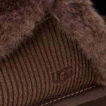 כפכפי זמש אג ugg חום דגם Disquette Heritage צמר כבשים סוליית EVA מדליון לוגו עקב
