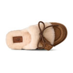 כפכפי זמש האג ugg חום דגם Disquette Heritage צמר כבשים סוליית EVA מדליון לוגו עקב