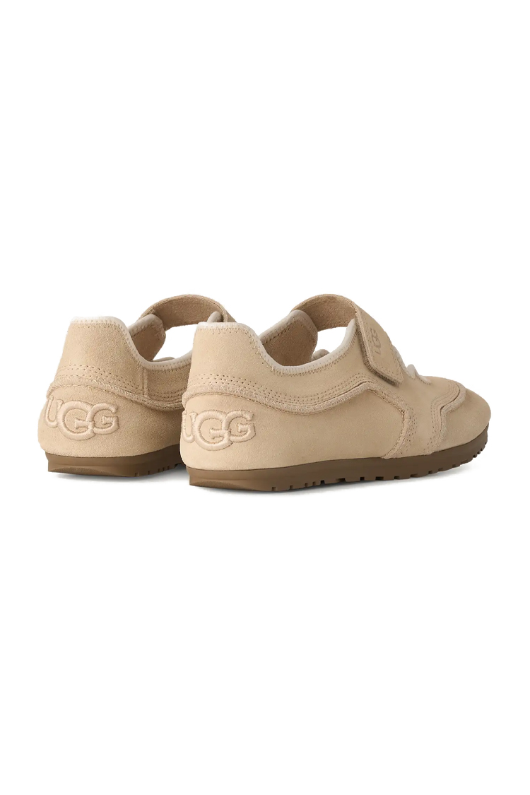 סניקרס מרי ג’יין UGG קרם זמש דגם Quill Mary Jane בטנת צמר סינטטי גזרה נמוכה