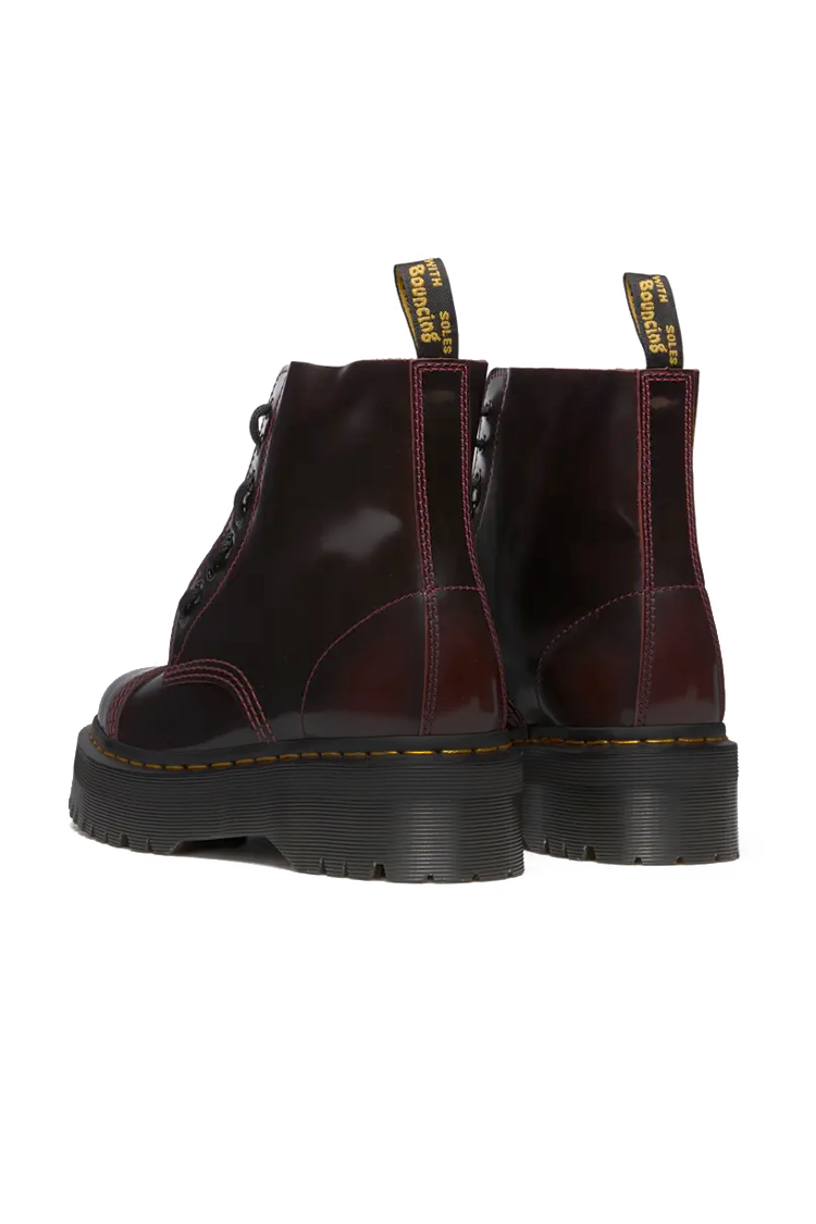 מגפיי עור דוקטור מרטנס dr martens דובדבן דגם Sinclair Jungle Boot Arcadia רוכסן קדמי פלטפורמה עור ארקדיה