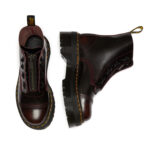 מגפיי עור דוקטור מרטנס dr martens דובדבן דגם Sinclair Jungle Boot Arcadia רוכסן קדמי פלטפורמה עור ארקדיה