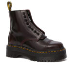 מגפיי עור דוקטור מרטנס dr martens דובדבן דגם Sinclair Jungle Boot Arcadia רוכסן קדמי פלטפורמה עור ארקדיה