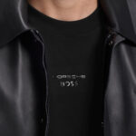 חולצה ארוכה בוס פורשה boss porsche שחור דגם Porsche x BOSS תבליט מטאלי כותנה גמישה