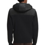 ז’קט קפוצ’ון הוגו HUGO שחור דגם Relaxed-fit hooded jacket פוליאסטר ארוג ניילון לוגו