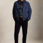 ז’קט רוח פולו ראלף לורן polo ralph lauren כחול דגם Bi-Swing Jacket פוליאסטר ממוחזר מרופד רקמה