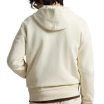 עליונית קפוצ’ון פולו ראלף לורן polo ralph lauren קרם דגם Double-Knit Hoodie תשלובת כותנה רוכסן מלא רקמה