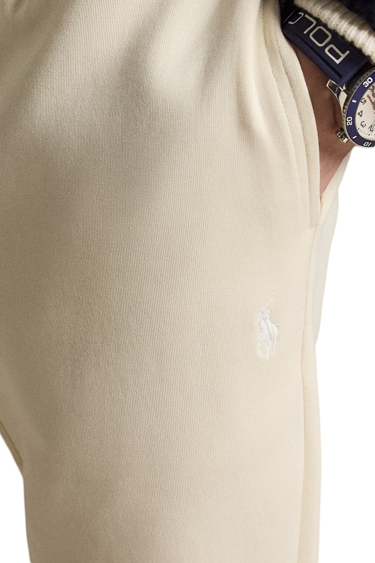 מכנס טרנינג פולו ראלף לורן polo ralph lauren קרם דגם Double-Knit Jogging Bottoms תשלובת כותנה רקמה שרוול