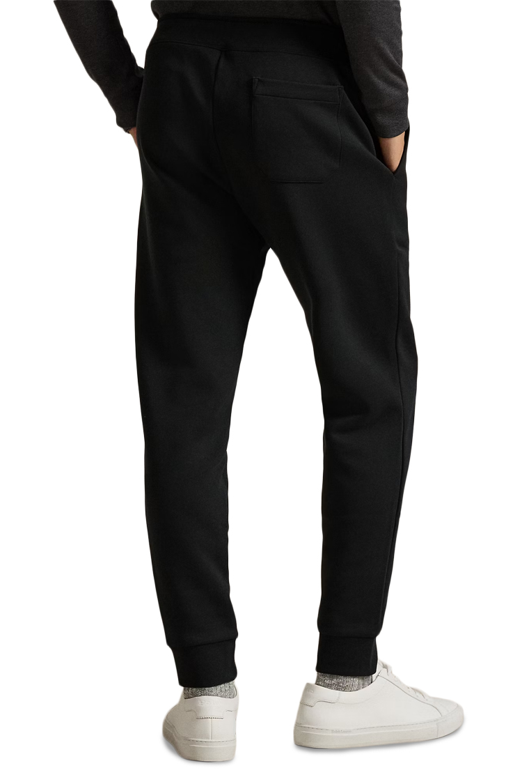 מכנס טרנינג פולו ראלף לורן polo ralph lauren שחור דגם Double-Knit Jogging Bottoms תשלובת כותנה רקמה שרוול