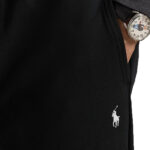 מכנס טרנינג פולו ראלף לורן polo ralph lauren שחור דגם Double-Knit Jogging Bottoms תשלובת כותנה רקמה שרוול