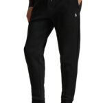 מכנס טרנינג פולו ראלף לורן polo ralph lauren שחור דגם Double-Knit Jogging Bottoms תשלובת כותנה רקמה שרוול