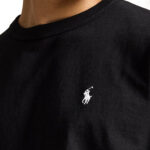 טי שירט ארוכה פולו ראלף לורן polo ralph lauren שחור דגם Relaxed Fit Jersey Long-Sleeve 100 אחוז כותנה שרוול אלסטי רקמה
