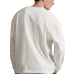 טי שירט ארוכה פולו ראלף לורן polo ralph lauren לבן דגם Relaxed Fit Jersey Long-Sleeve 100 אחוז כותנה שרוול אלסטי רקמה