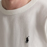 טי שירט ארוכה פולו ראלף לורן polo ralph lauren לבן דגם Relaxed Fit Jersey Long-Sleeve 100 אחוז כותנה שרוול אלסטי רקמה