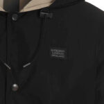 מעיל דו צדדי ברברי burberry משובץ שחור דגם Reversible Check Hooded Jacket פוליאסטר כפתורי לחיצה לוגו