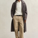 סריג גאנט gant קרם דגם Cotton Cable Knit Half-Zip 100 אחוז כותנה סריגת צמות חצי רוכסן רקמה