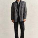 סריג גאנט gant שחור דגם Cotton Cable Knit Half-Zip 100 אחוז כותנה סריגת צמות חצי רוכסן רקמה