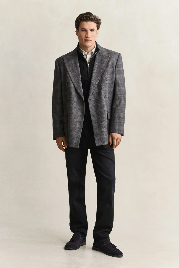 סריג גאנט gant שחור דגם Cotton Cable Knit Half-Zip 100 אחוז כותנה סריגת צמות חצי רוכסן רקמה