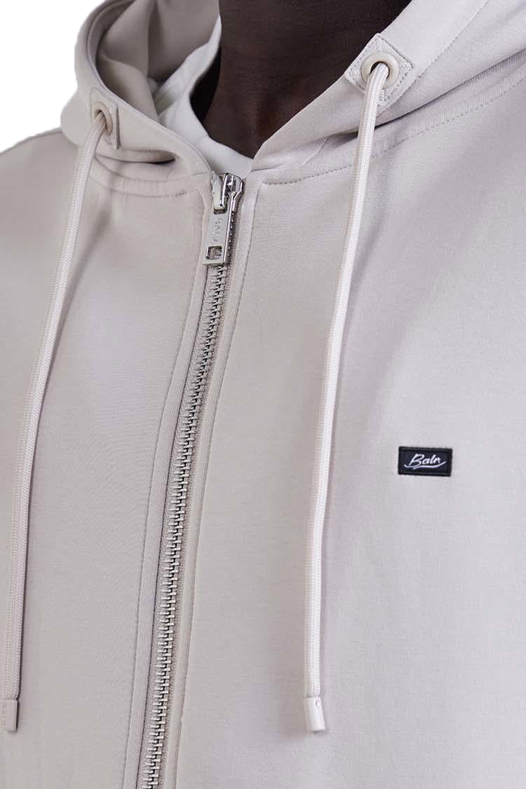 קפוצ’ון באלר BALR אוף וויט כותנה דגם Relaxed Fit Cotton רוכסן מלא לוגו